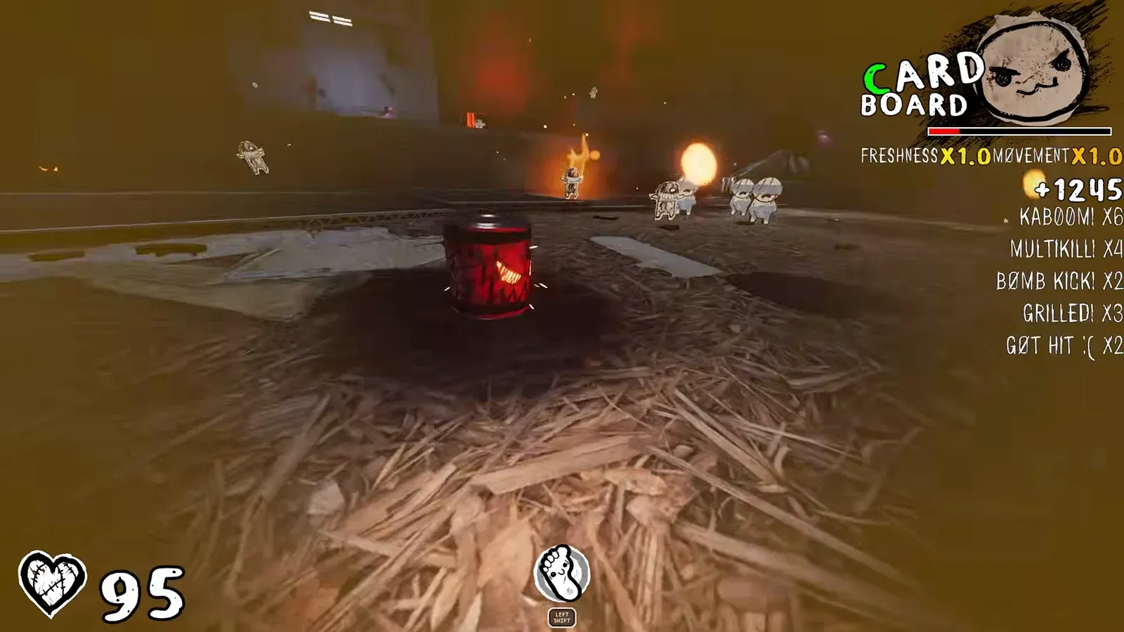 PAPERHEAD bosses guide BIG ZOMBIE boss health bar in Chapter 1 warehouse
