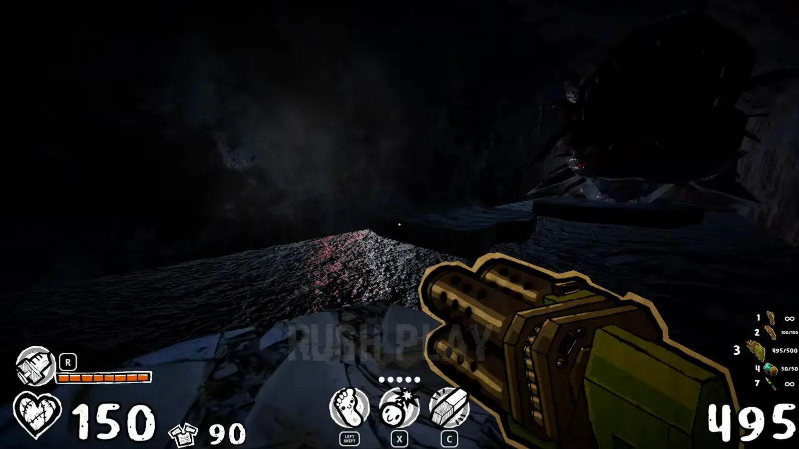 THE COMMAND3R boss fight with double-barrel shotgun in compilation footage