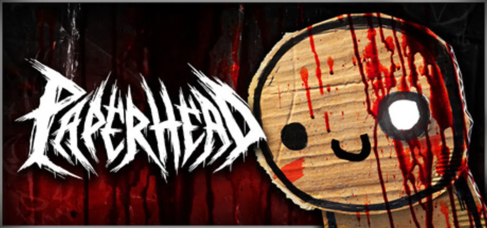 PAPERHEAD platforms Steam store header art with cardboard hero