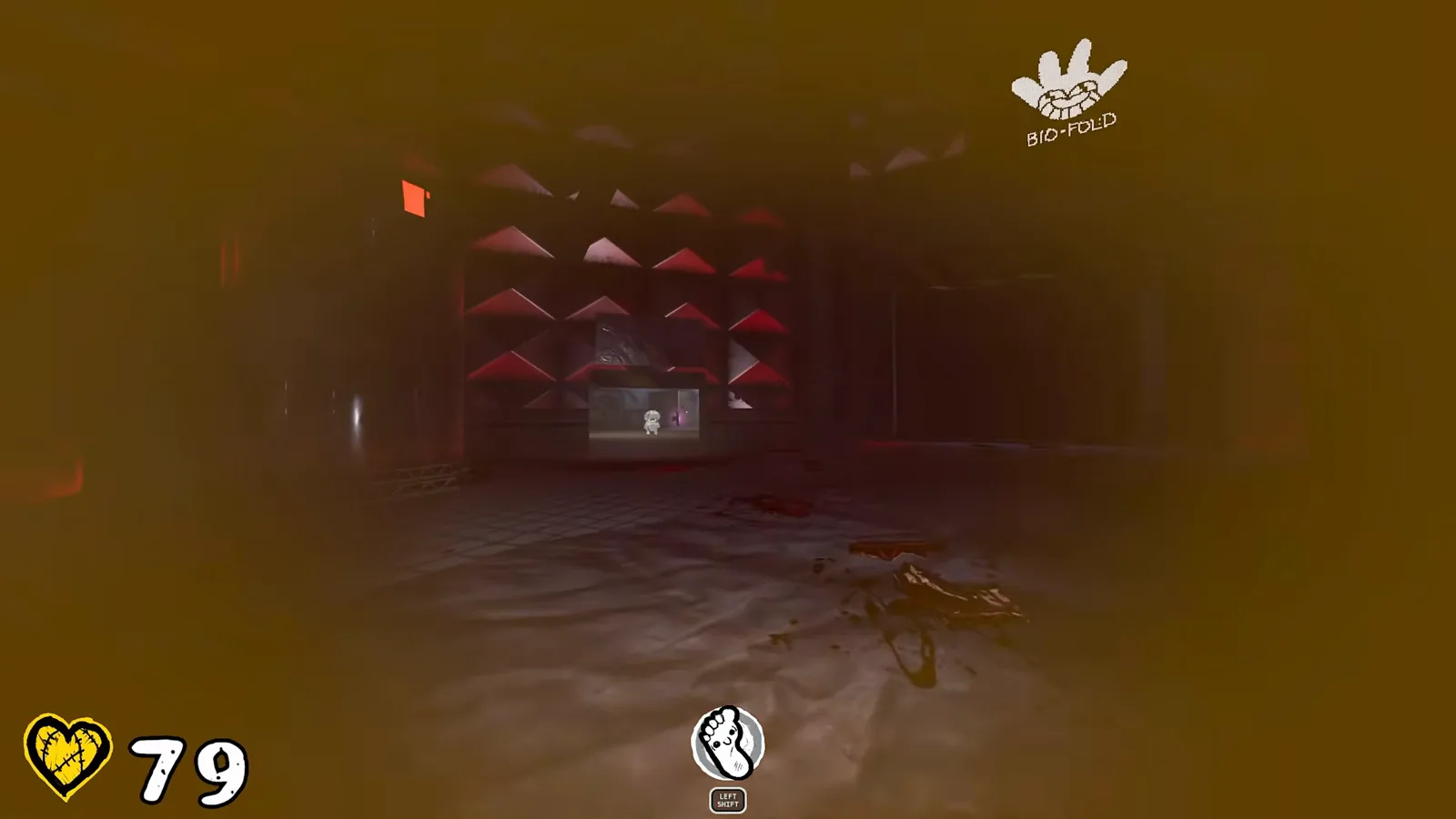 PAPERHEAD warehouse kick combat with DRAFT freshness scoring HUD